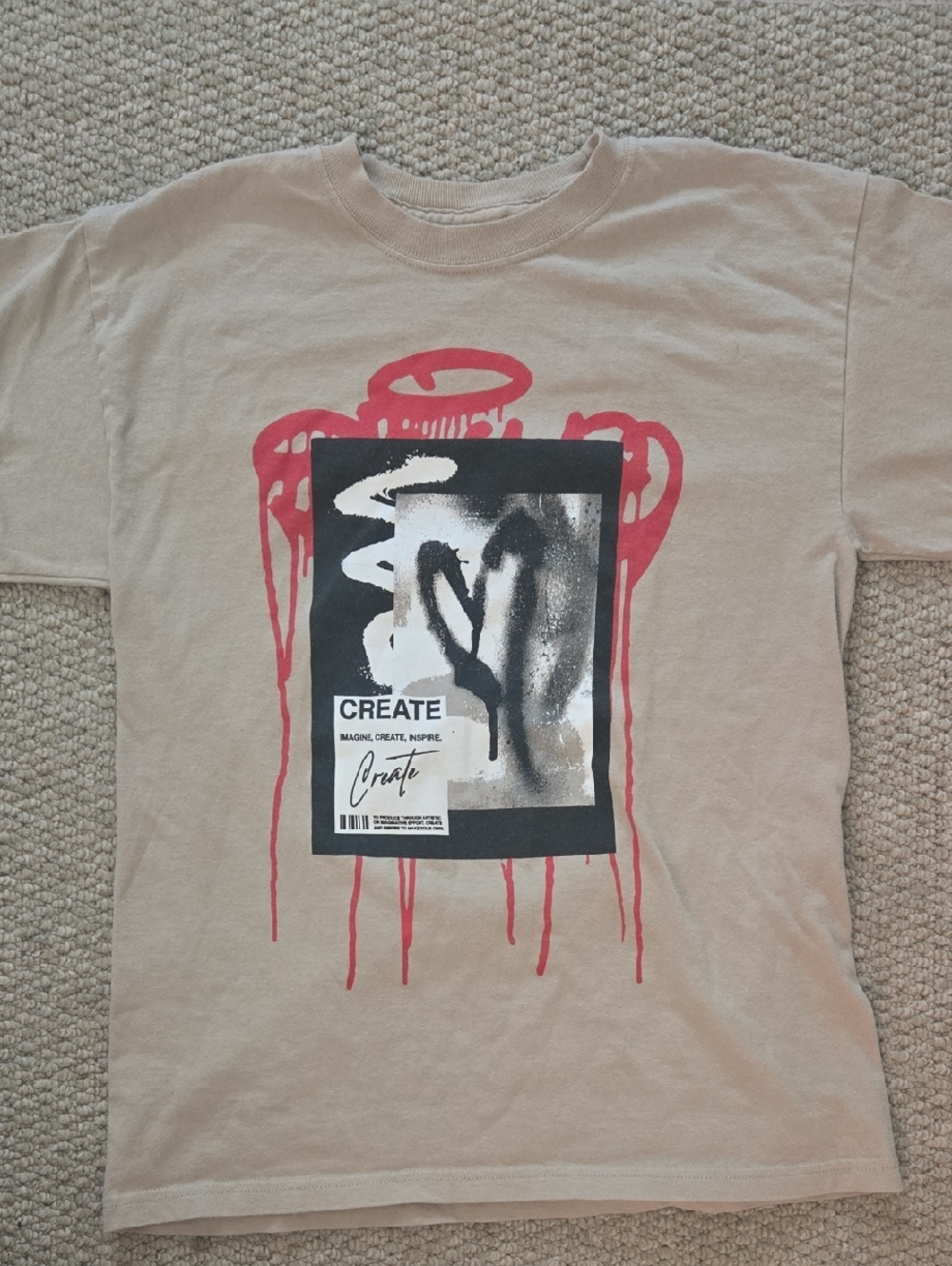 'Create' Beige T-Shirt By NOVAkids